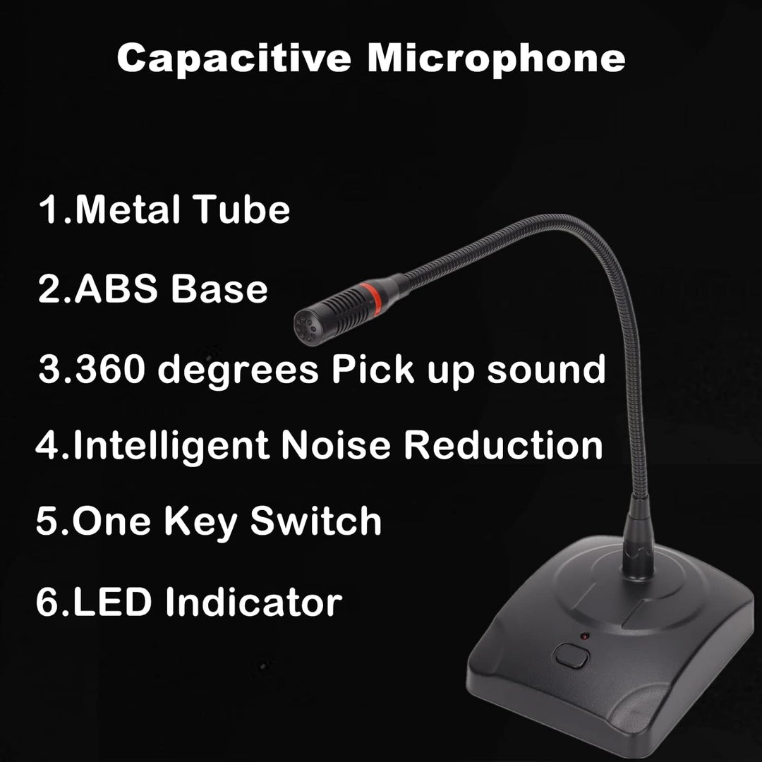 Annadue Desktop Microphone,Kabelgebundenes Tischmikrofon,Omnidirektionales Kondensator Mikrofon, 360