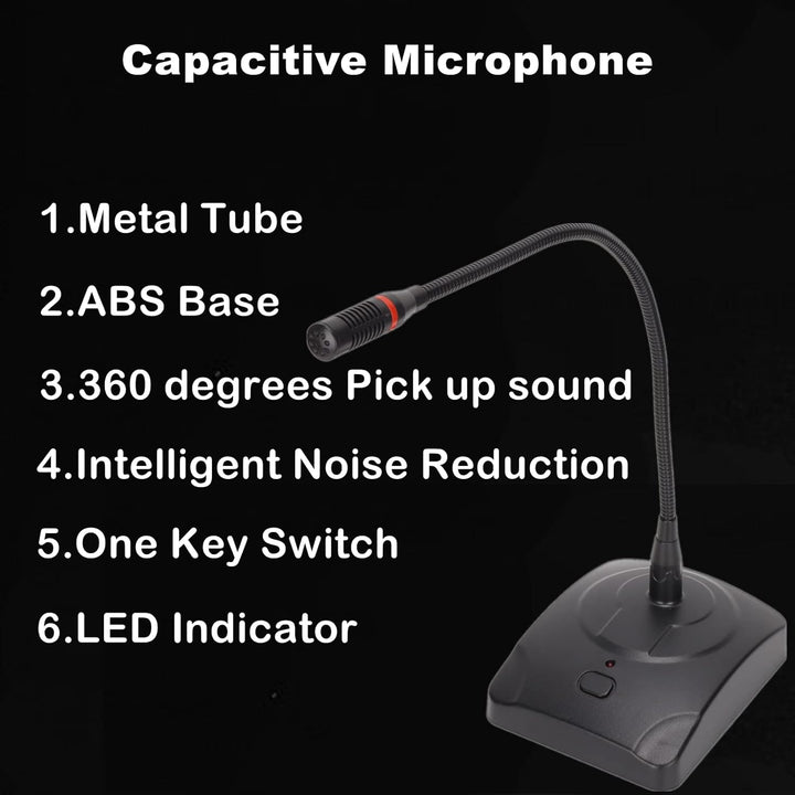Annadue Desktop Microphone,Kabelgebundenes Tischmikrofon,Omnidirektionales Kondensator Mikrofon, 360