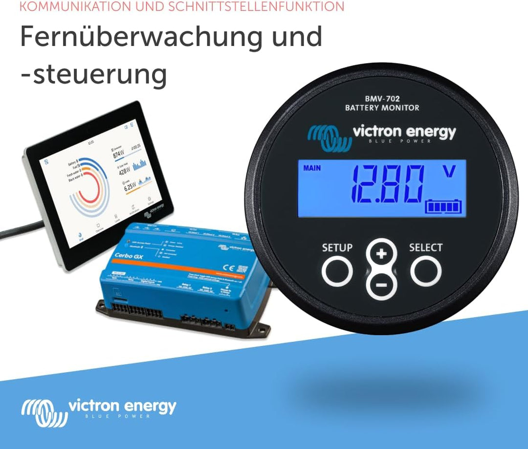 Victron Energy BMV-702 Batterie Monitor (Schwarz) BMV 702 - Schwarz, BMV 702 - Schwarz