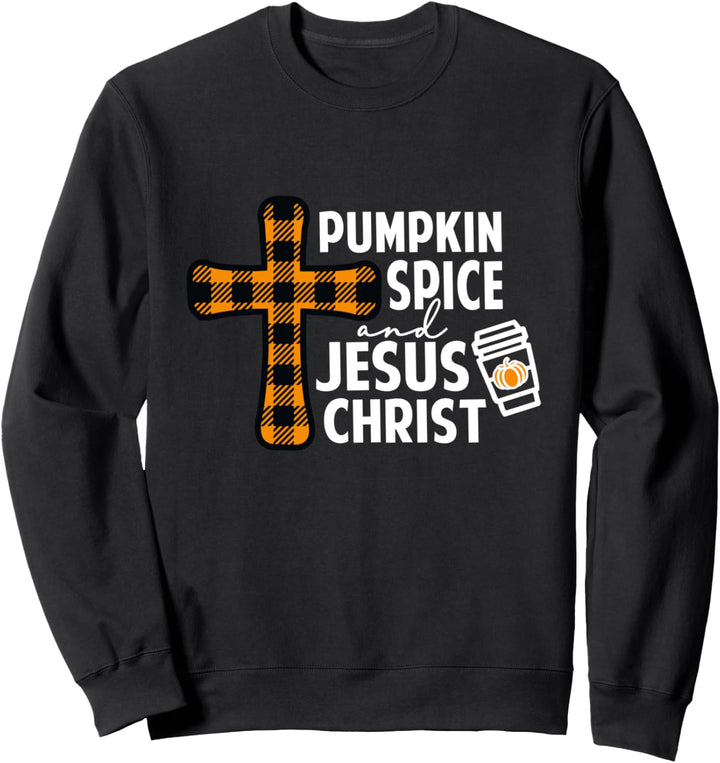 Nettes christliches Herbst-Outfit-Kürbisgewürz und Jesus Sweatshirt