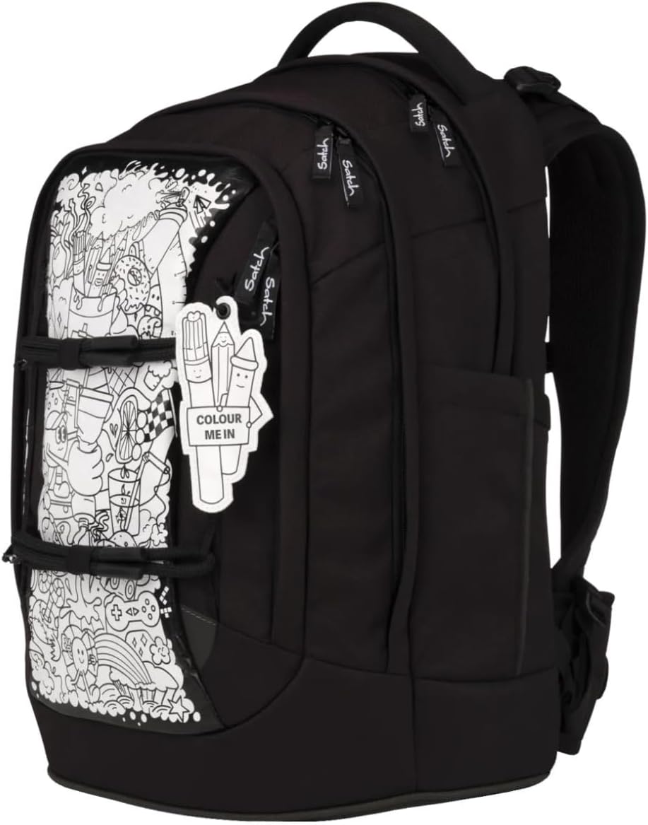 Satch Pack Set Schulrucksack-Set, 2-teilig ab 5. Klasse ergonomisch 30L Stauraum mit Schlamperbox un