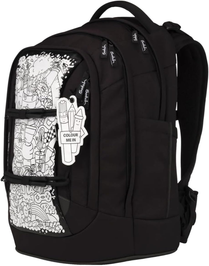 Satch Pack Set Schulrucksack-Set, 2-teilig ab 5. Klasse ergonomisch 30L Stauraum mit Schlamperbox un