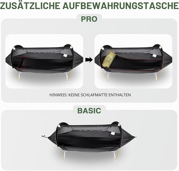 Night Cat Hängematte Zelt mit Moskitonetz wasserdichte Regenfliege Für 1 Person Wandern Camping im G