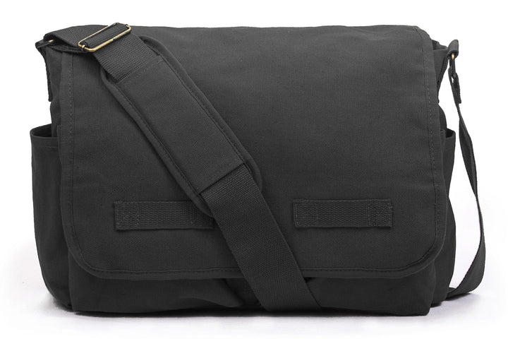 Sweetbriar Classic Vintage Messenger Bag - Original Heavyweight Cotton Canvas Shoulder Bag with Upgr