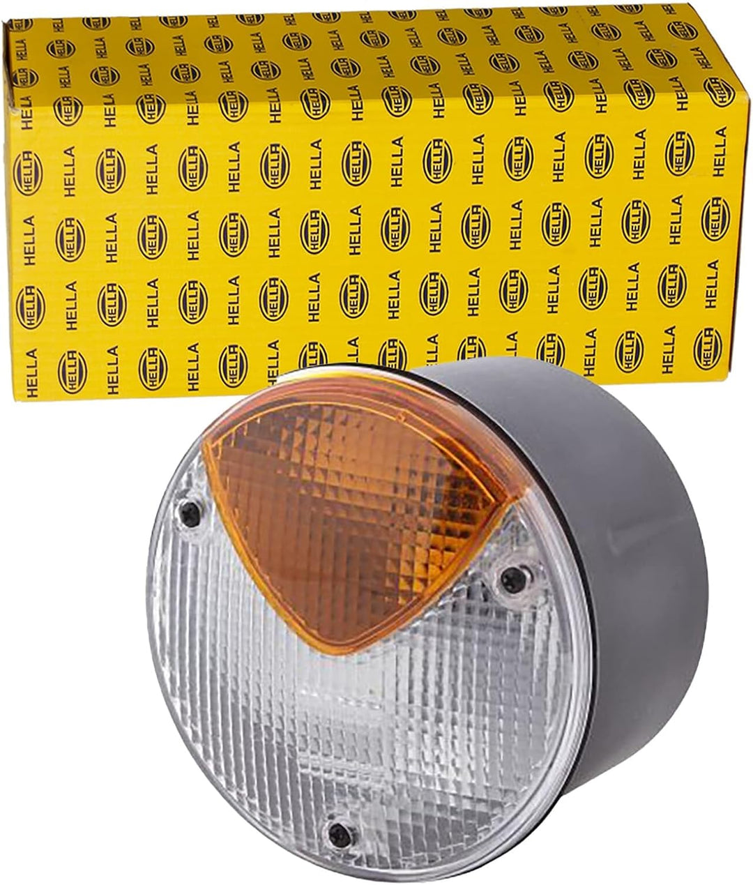 HELLA - Heckleuchte - Glühlampe - 12/24V - Anbau/geschraubt - Lichtscheibenfarbe: weiss/gelb - Steck