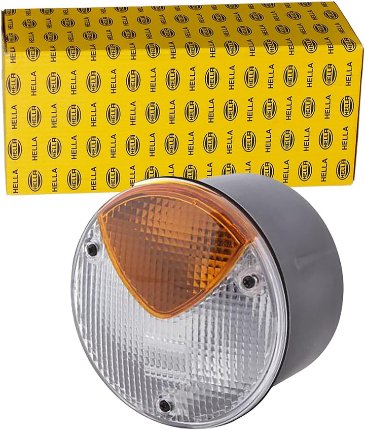 HELLA - Heckleuchte - Glühlampe - 12/24V - Anbau/geschraubt - Lichtscheibenfarbe: weiss/gelb - Steck