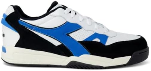 Diadora Winner Herren Sneaker Weiss 40 EU D0611 White Black Indigo Bunting, 40 EU D0611 White Black