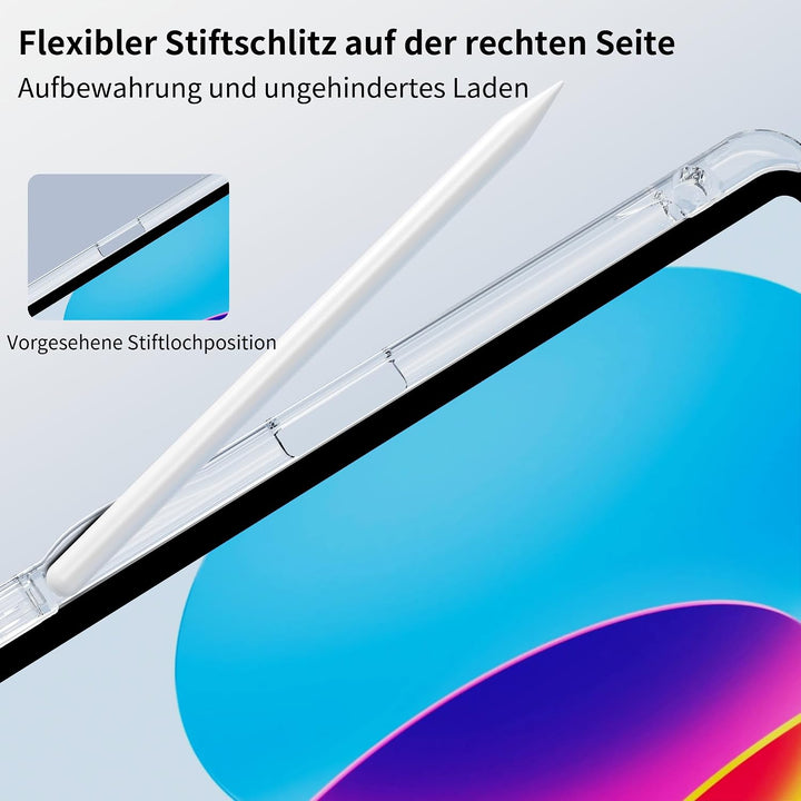 Klar Hülle für iPad Air 11 Zoll/iPad Air 10,9 Zoll, Cremeweiss | Transparente Antioxidantien PC-Rück