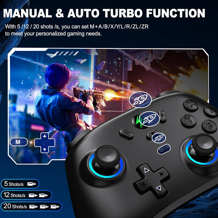 ALEEMTRY Switch Controller Kompatibel mit Switch 2/Switch/Lite/OLED, Wireless Switch Pro Controller