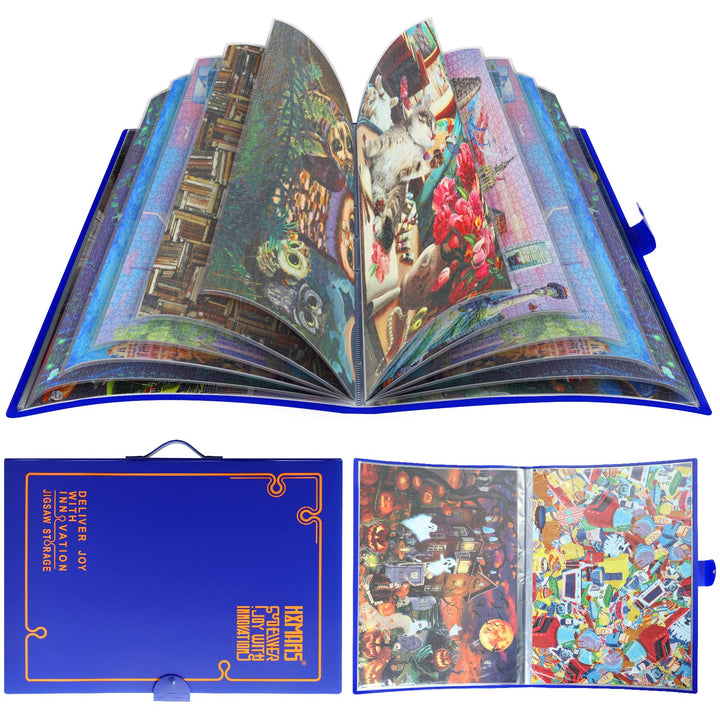 HXMARS Puzzle-Aufbewahrungsordner für 1000 Teile: Puzzle-Organizer mit grosser Kapazität, tragbar mi