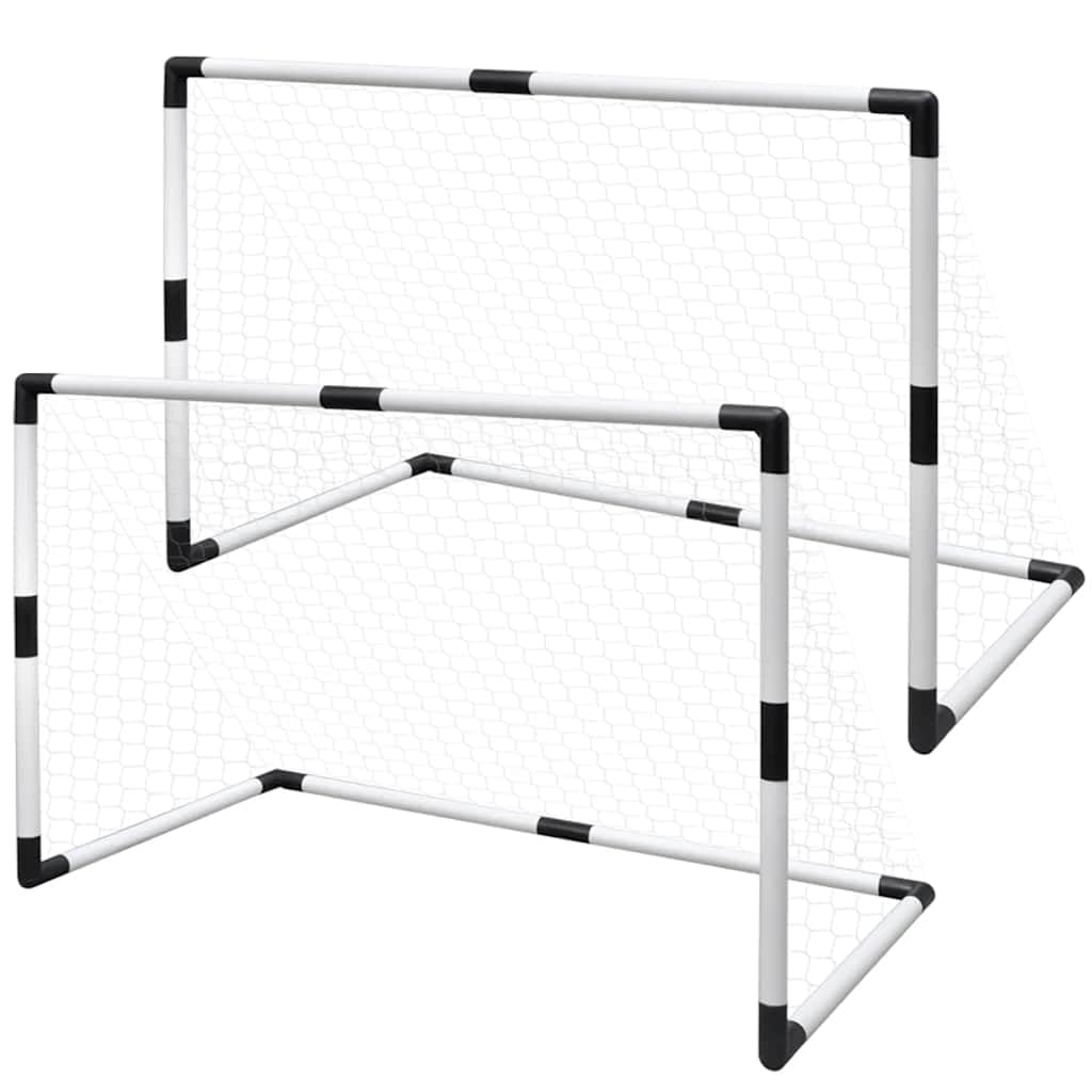 2er Set Mini-Fussballtor für Kinder, Fussballtor klappbar für Garten & Freizeit, inkl. Heringe, wett