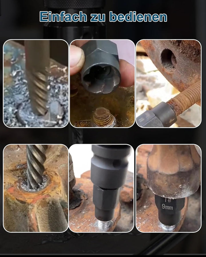 XSTARYE 26Tlg Linksausdreher Schrauben Ausdreher Set mit Sechskant-Adapterbolzen für beschädigte, ve