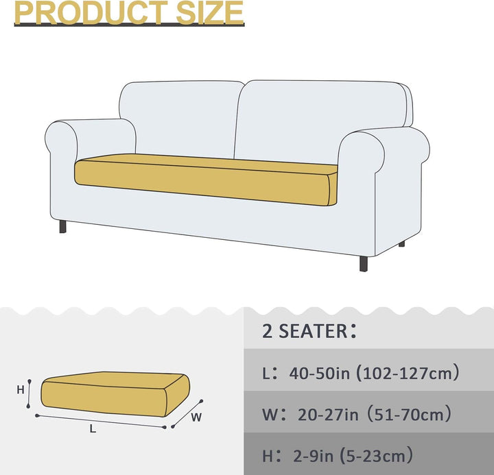 TAOCOCO Rutschfester Sofa Sitzkissenbezug, Elastische Sofakissenbezüge, Dehnbar, Waschbar, Für Sofa