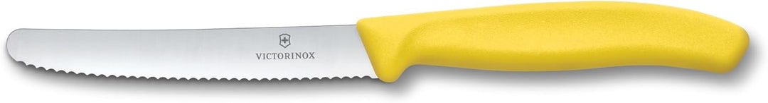 Victorinox Swiss Classic, Frühstücksmesser, Brötchenmesser, Scharfe Klinge, Wellenschliff, 11 cm, Ku
