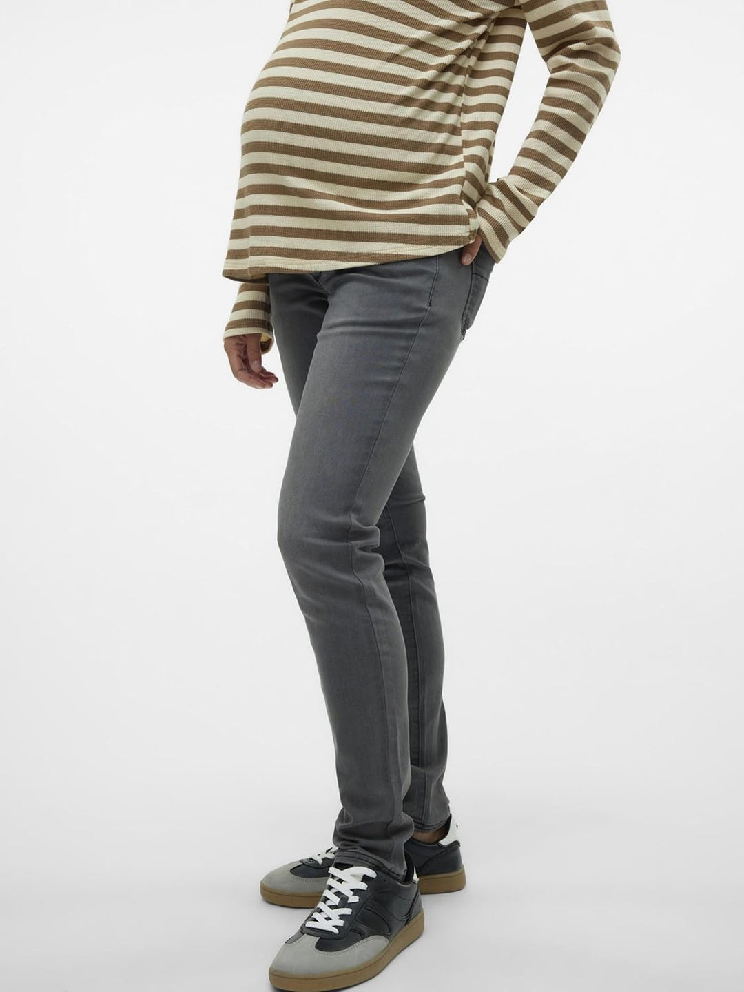 MAMALICIOUS Damen MLLOLA Slim Grey Jeans A. NOOS Hose 29W / 34L Grau (Grey Denim Grey Denim), 29W /