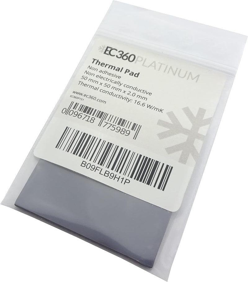 EC360® Platinum 16,6W/mK Wärmeleitpad (50 x 50 x 2,0 mm), 50 x 50 x 2,0 mm