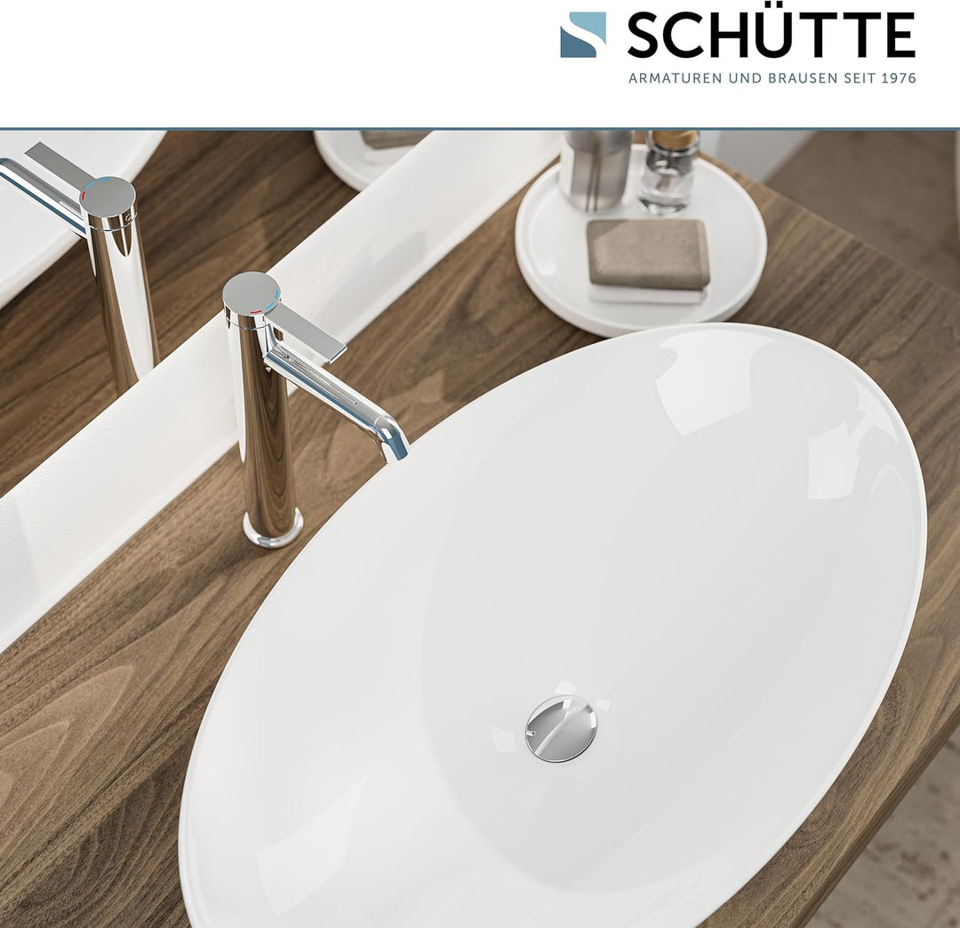 SCHÜTTE Waschtischarmatur für Aufsatzwaschbecken LOS ANGELES 33110, Wasserhahn Bad hoher Auslauf, ho