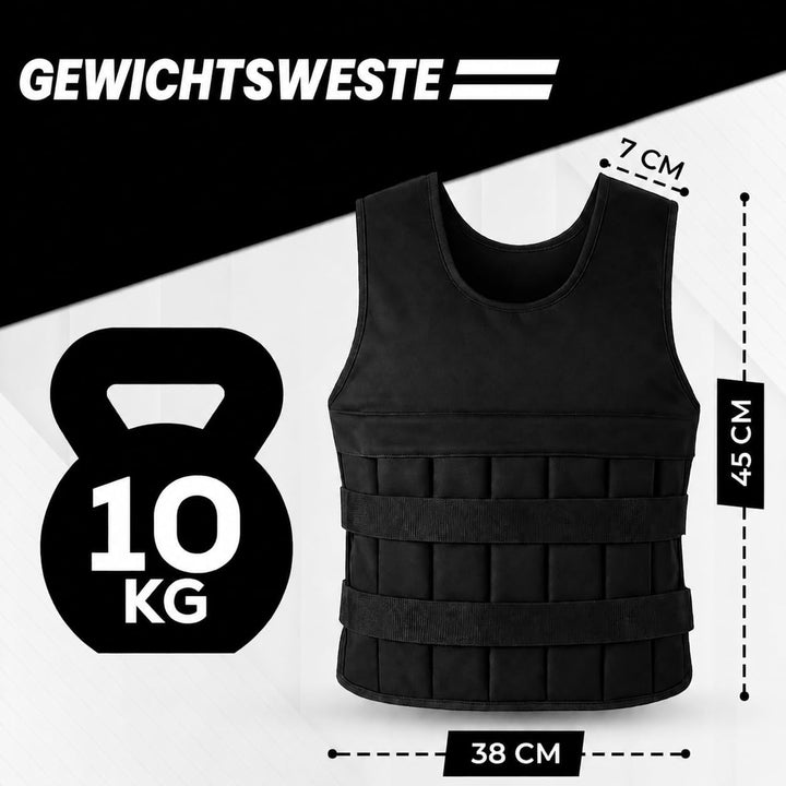 Gewichtsweste Herren Damen – Verstellbar mit Herausnehmbaren Gewichten, Weight Vest für Krafttrainin
