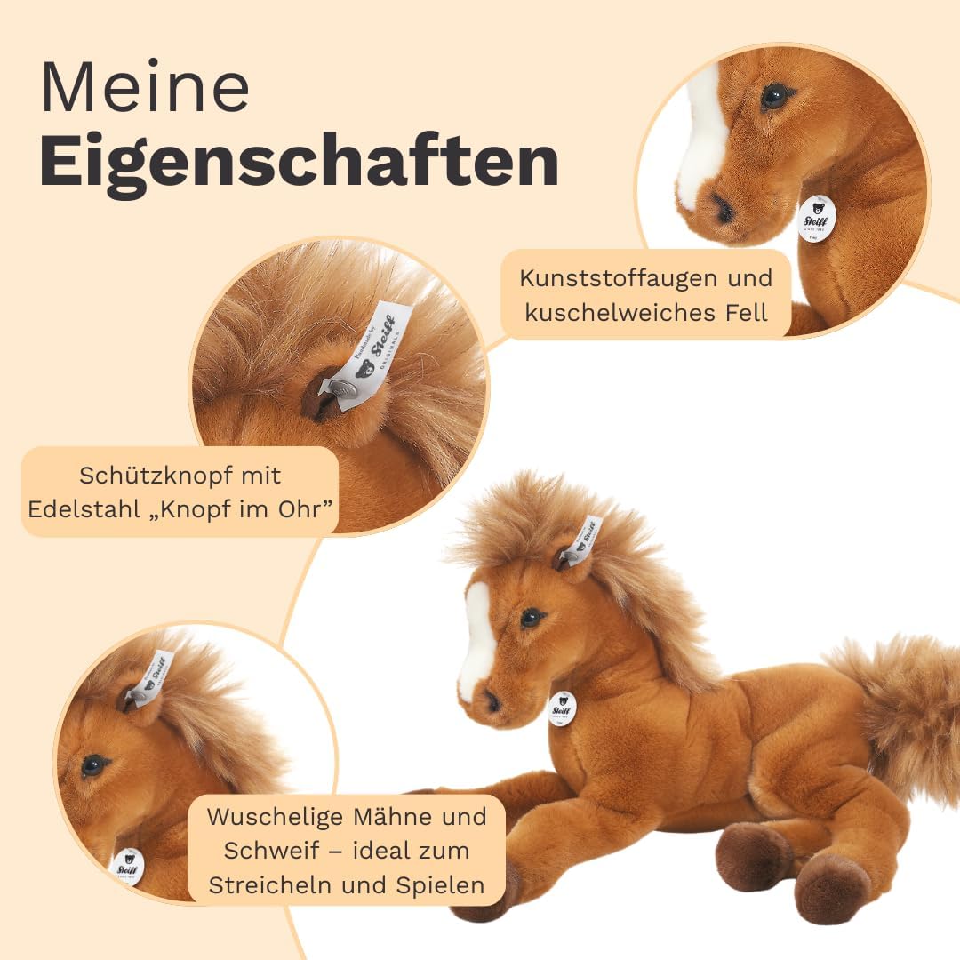 Steiff Kuscheltier Fenny Schlenker-Holsteiner, Pferd, Süsses Stofftier, Jungen, Mädchen & Babys ab 0