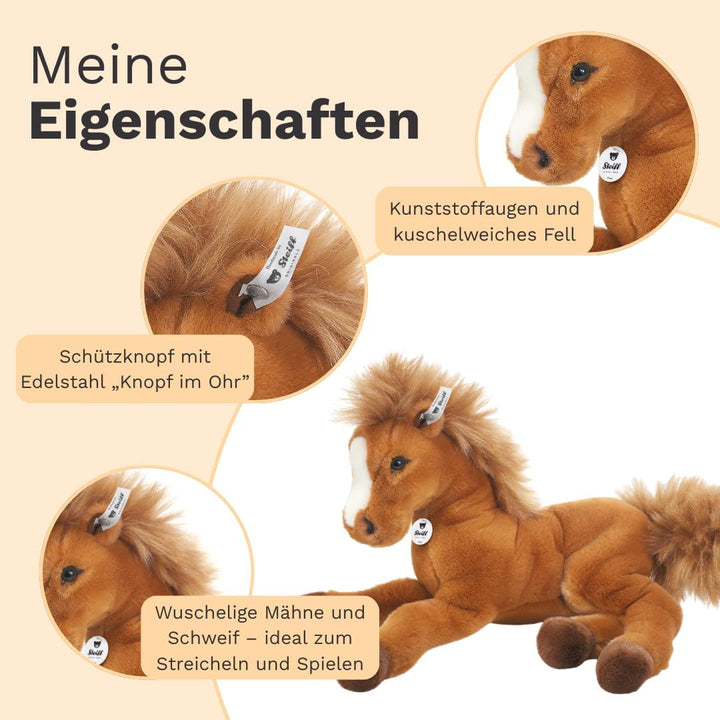 Steiff Kuscheltier Fenny Schlenker-Holsteiner, Pferd, Süsses Stofftier, Jungen, Mädchen & Babys ab 0