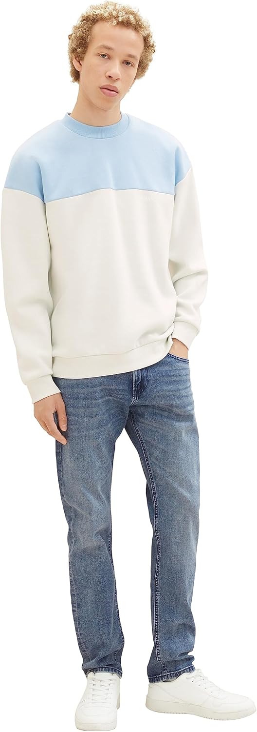 TOM TAILOR Denim Herren Piers Slim Jeans mit Stretch 27W / 32L 10118 - Used Light Stone Blue Denim,