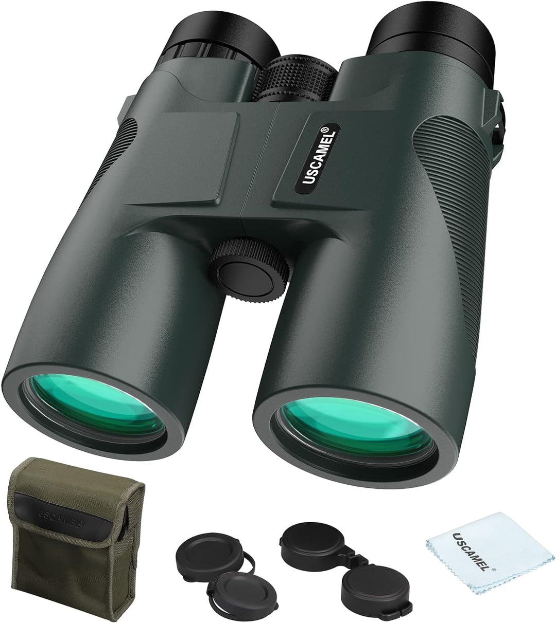 USCAMEL Fernglas Testsieger, 10x42 Wasserdicht Metallische Spiegelkörper Grüner Film Hohe Binoculars