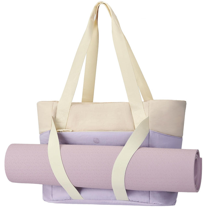Axcone Tragetasche für Damen mit Reissverschluss,Gesteppte Tragetasche,Sporttasche mit Yogamatten-Gu