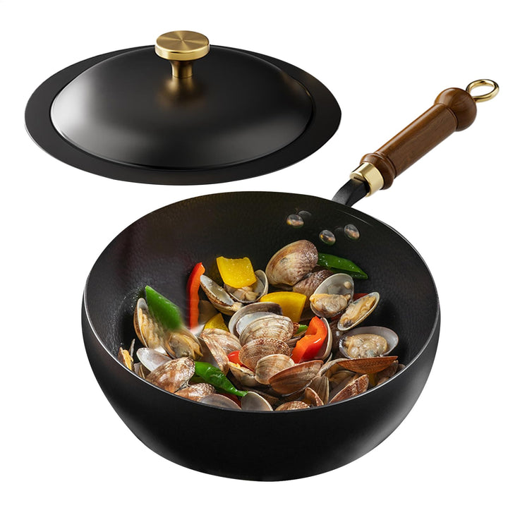Chinesischer Wok | Uncoated Hand Forged Big Belly Pot | Eisentopf | Bratpfanne | Suppentopf | Antiha