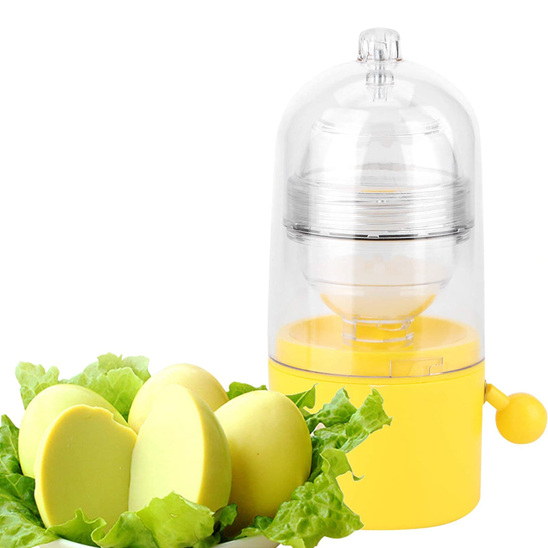Egg Scrambler Shaker, Hand Powered Egg Scrambler Schneebesen Handbetriebener Golden Egg Maker mit Zu