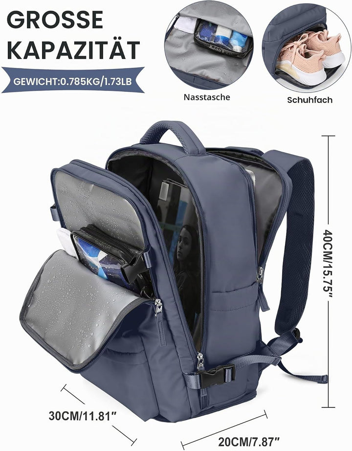 SZLX Vakuum Rucksack mit pumpe Ryanair Handgepäck 40x30x20 Damen Wizzair Handgepäck 40x30x20 Vakuum