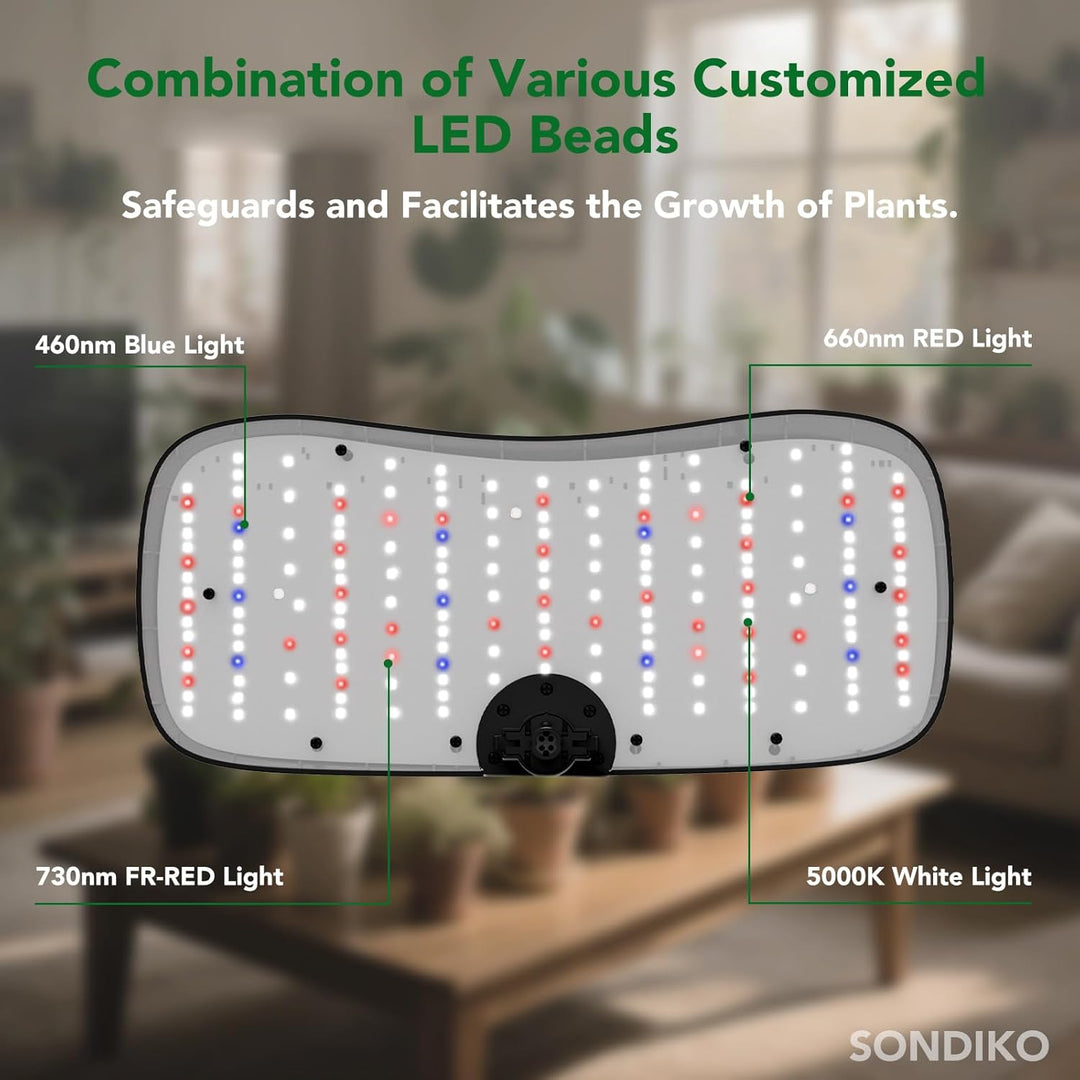 Sonidko Hydroponik Anzuchtsystem Set mit Zerstäubungstechnologie, Indoor-Garten-Set mit 48W LED-Wach