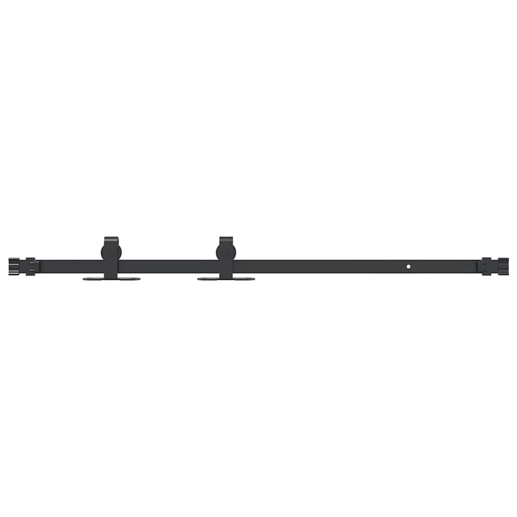 vidaXL Schiebetürbeschlag Set für Schranktüren 91 cm Karbonstahl, Schiebetürbeschlag Schrank, Schieb