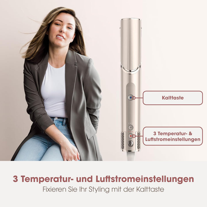 Shark FlexStyle 3-in-1 Luftstyler & Haartrockner, Auto-Wrap-Lockenaufsatz, Ovalbürste, Konzentrator,