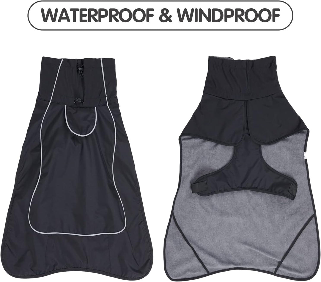 HEYWEAN Hundejacke Wasserdichter Hundemantel Reflektierende Jacke für kaltes Wetter mit weichem Flee