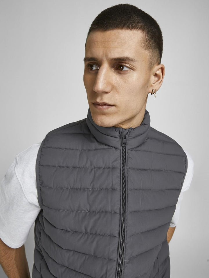 JACK & JONES Male Steppweste Steppweste, S Asphalt