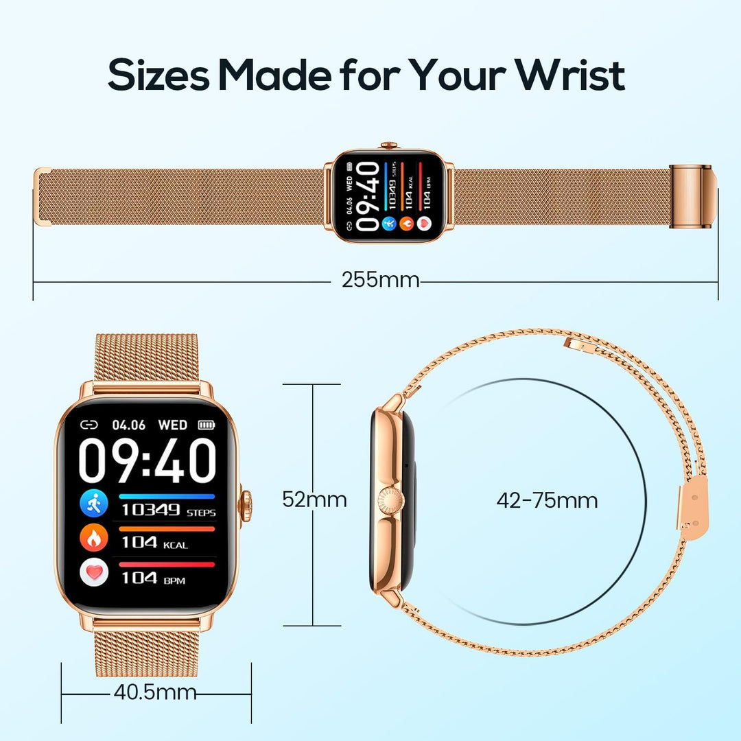Smartwatch Fitness mit Telefonfunktion Schrittzähler Schlafmonitor: Smart Watch 1.85 Zoll mit Sport