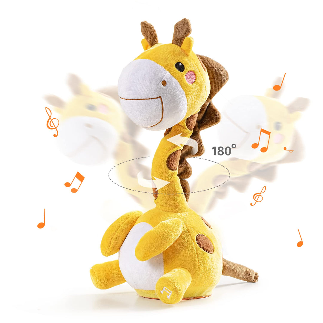 TUMAMA Baby Plüschtier Sprechende tanzende Giraffe Spielzeug Geschenke für Jungen Mädchen,Kinder Plü