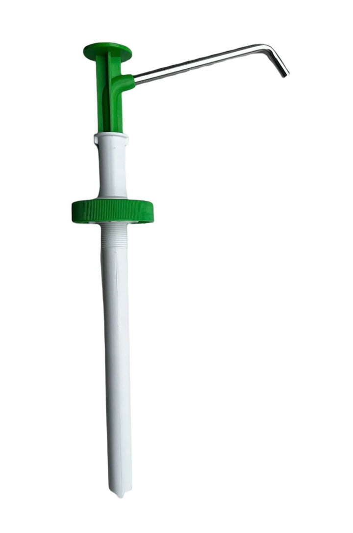 Dosierpumpe für 2-Liter-Kartuschen, Pumpaufsatz aus Edelstahl, robust, langlebig, in grün/weiss