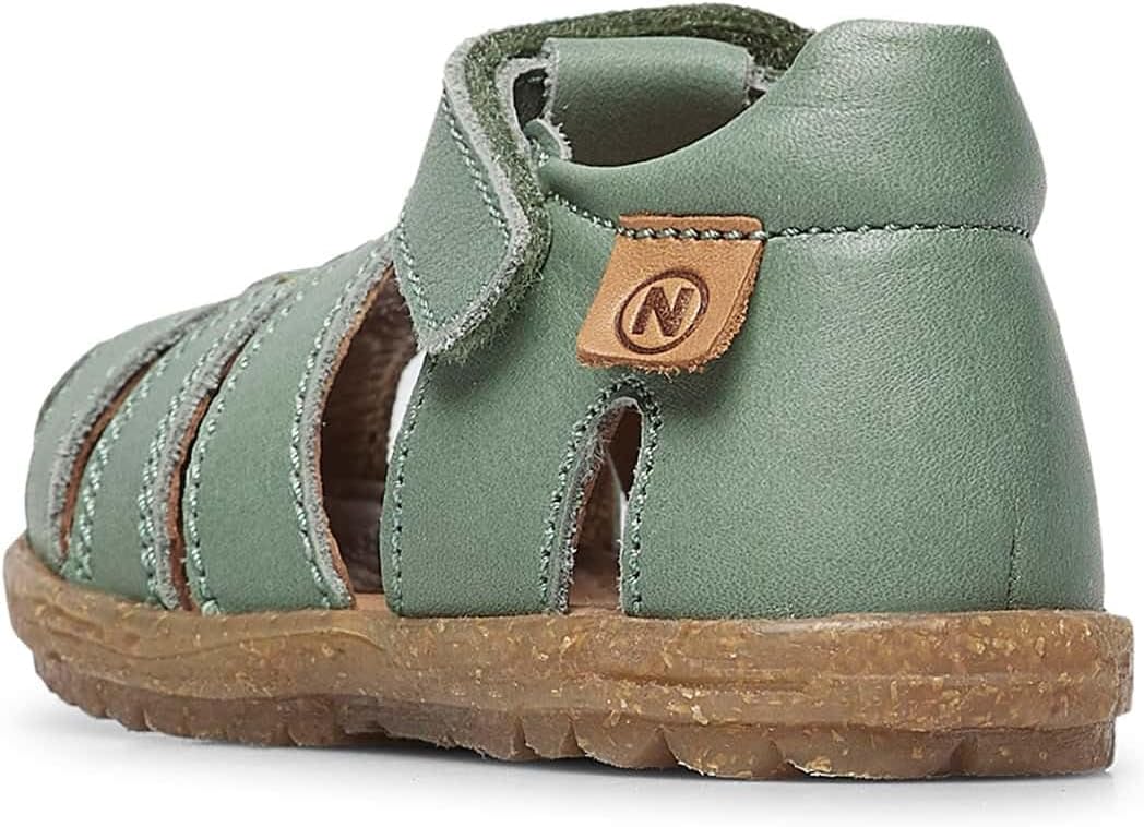 Naturino Halb geschlossene Sandalen aus Leder 20 EU Salbei, 20 EU Salbei