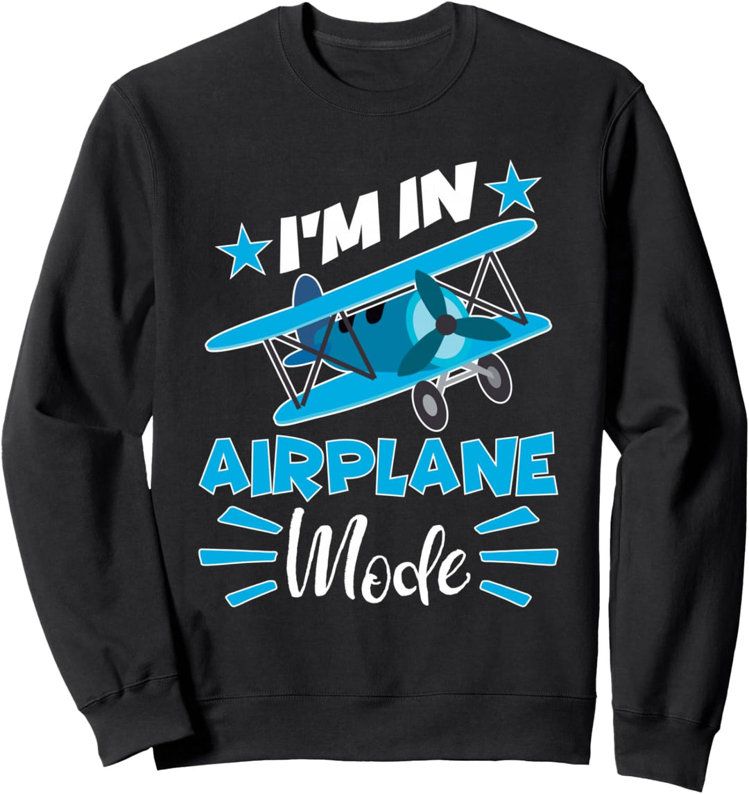 I'm In Airplane Mode Flughafen-Design für Kinder Sweatshirt