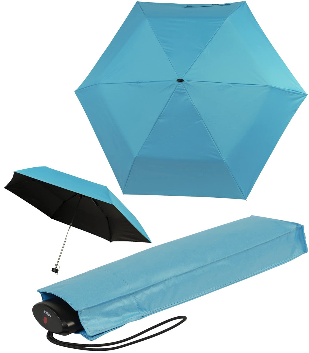 Knirps Taschenschirm AS.050 Slim Small Manual mit UV- und Hitze-Schutz Lucky, 97 cm Lucky blue, Luck