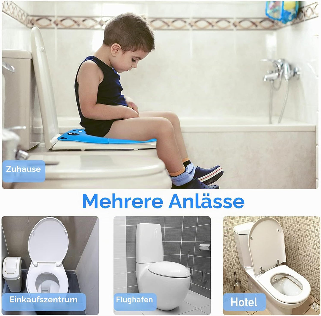 Faltbarer Kinder Toilettensitz, Klappbarer Kinder Toilettentrainer für Unterwegs, Töpfchen WC Sitz K