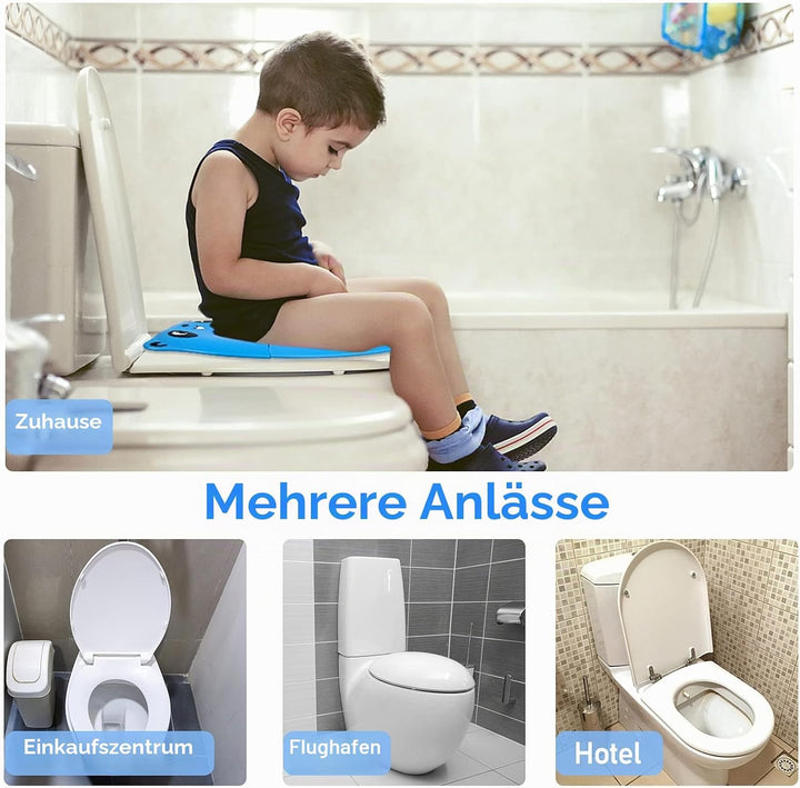 Faltbarer Kinder Toilettensitz, Klappbarer Kinder Toilettentrainer für Unterwegs, Töpfchen WC Sitz K