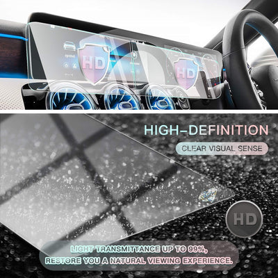 CDEFG für Mercedes GLA GLB 2020+ Auto Navigation Tempered Glas Schutzfolie 9H Kratzfest Anti-Fingerp