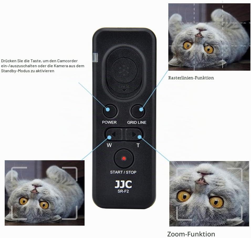 JJC Kabellose Fernbedienung für Sony Z-V1 A1 A7RIVA A7RIV A7RIIIA A7SIII A7III A7 A9 RX0 II RX100VII
