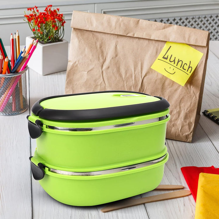 plplaaoo Tragbare Lunchbox, Thermo Bento Box, Edelstahl Lebensmittelbehälter, Isolier Lebensmittel A