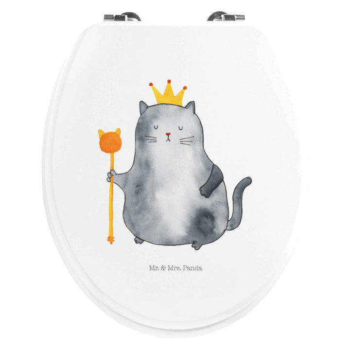 Mr. &amp; Mrs. Panda Motiv WC Sitz Katzen Koenig - Geschenk, Katzenartikel, Toilettendeckel, Toilette, W