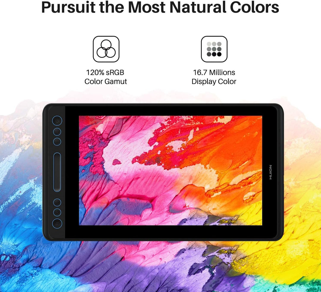 Huion Kamvas Pro 12 Grafiktablett mit Display, 11,6 Zoll Volllaminierter Zeichenmonitor, mit Batteri