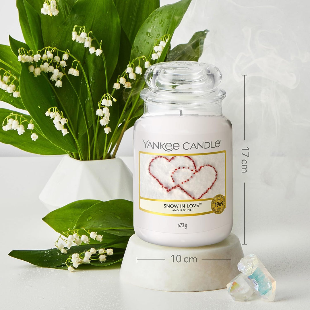 Yankee Candle Duftkerze im grossen Jar, Snow in Love, Brenndauer bis zu 150 Stunden Snow in Love Gro