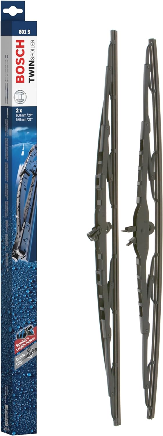 Bosch Scheibenwischer Twin Spoiler 801S, Länge: 600mm/530mm – Set für Frontscheibe Einzelbett, Einze